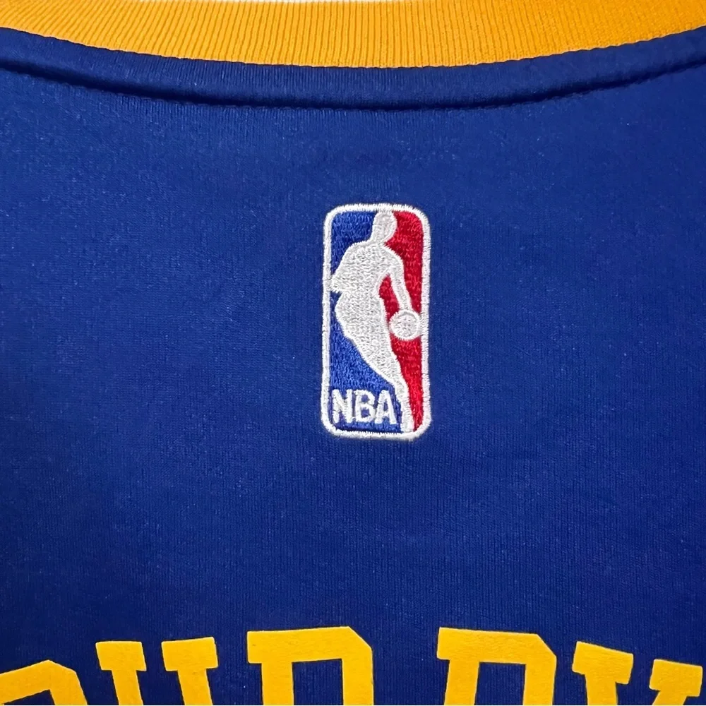 Adidas Golden State Seth Curry Warriors blue and gold jersey size X Large
